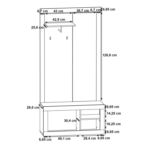 GARDEROBA Przedpokój - Komplet